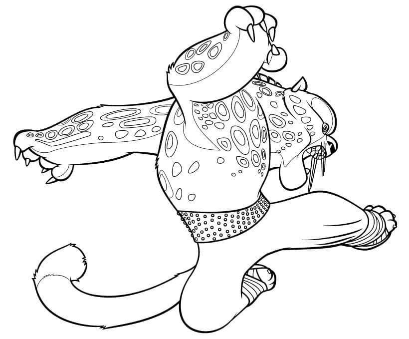 Desenho de Tai Lung de Kung Fu Panda para Colorir e Pintar