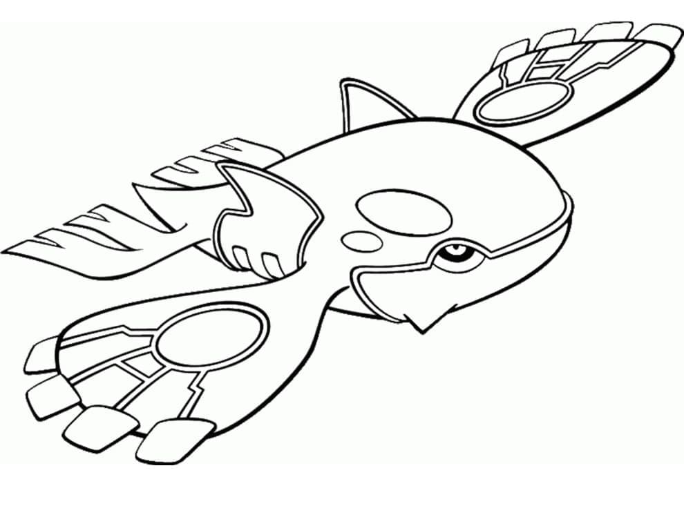 Desenho de Kyogre para Crianças para Colorir e Pintar