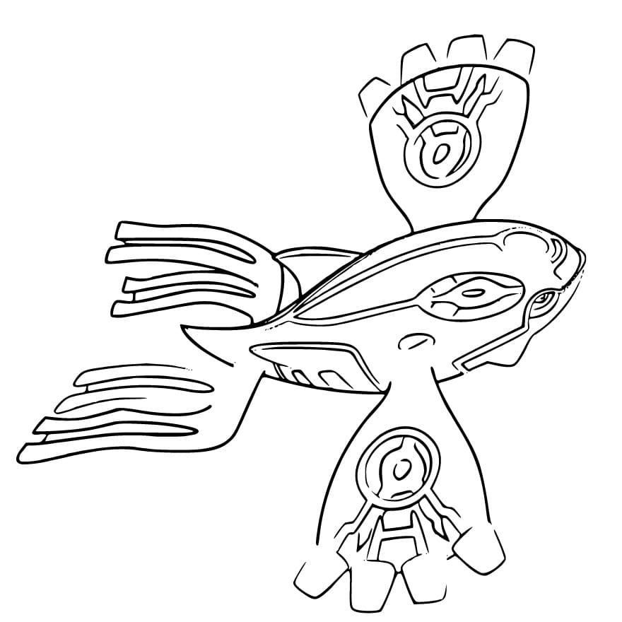 Kyogre Pokemon para Colorir