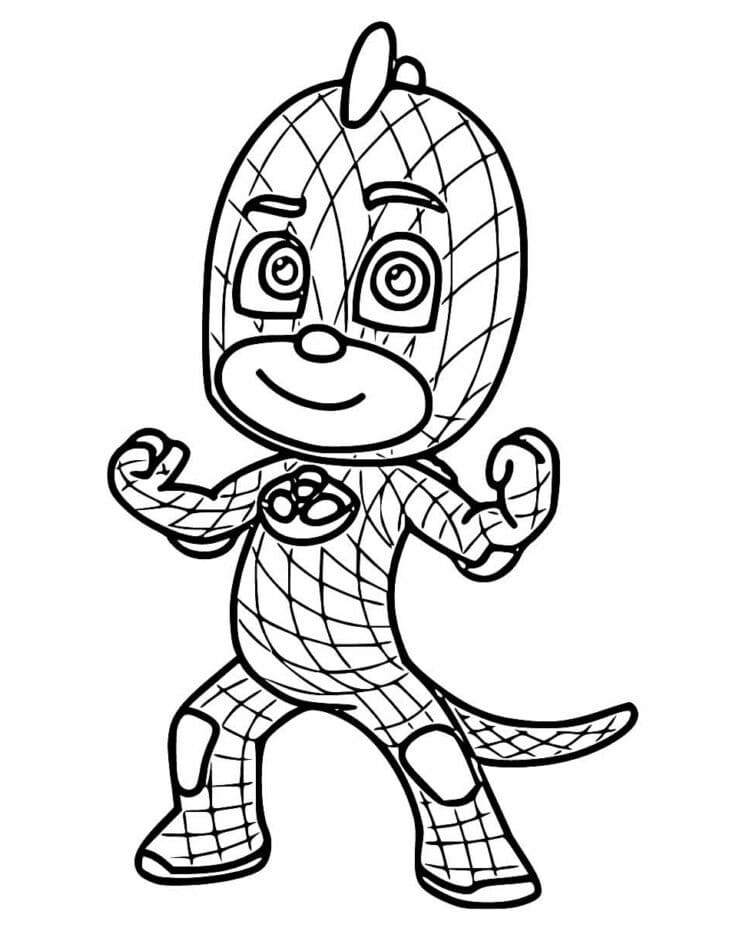 Desenho de Lagartixo Imprimivel Grátis para Colorir e Pintar