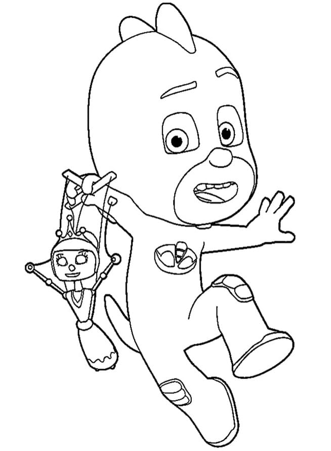 Desenho de Lagartixo Imprimivel para Crianças para Colorir e Pintar