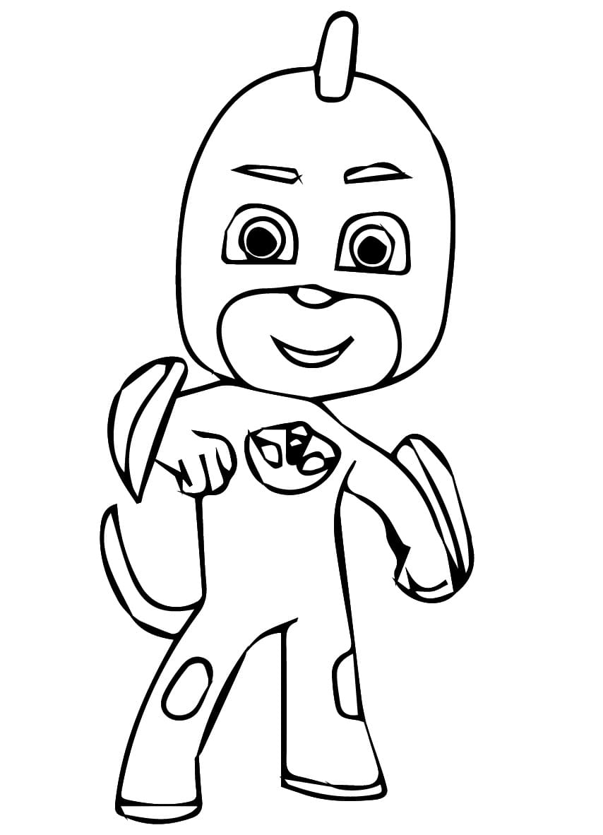 Desenho de Lagartixo para Crianças para Colorir e Pintar