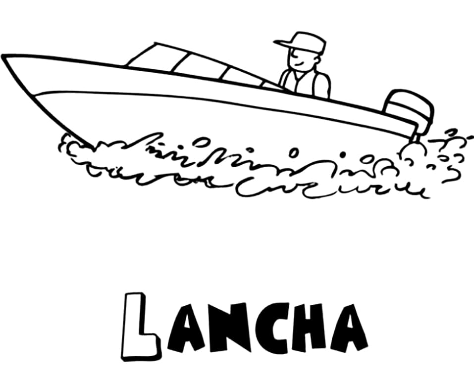 Desenho de Lanchá para Colorir