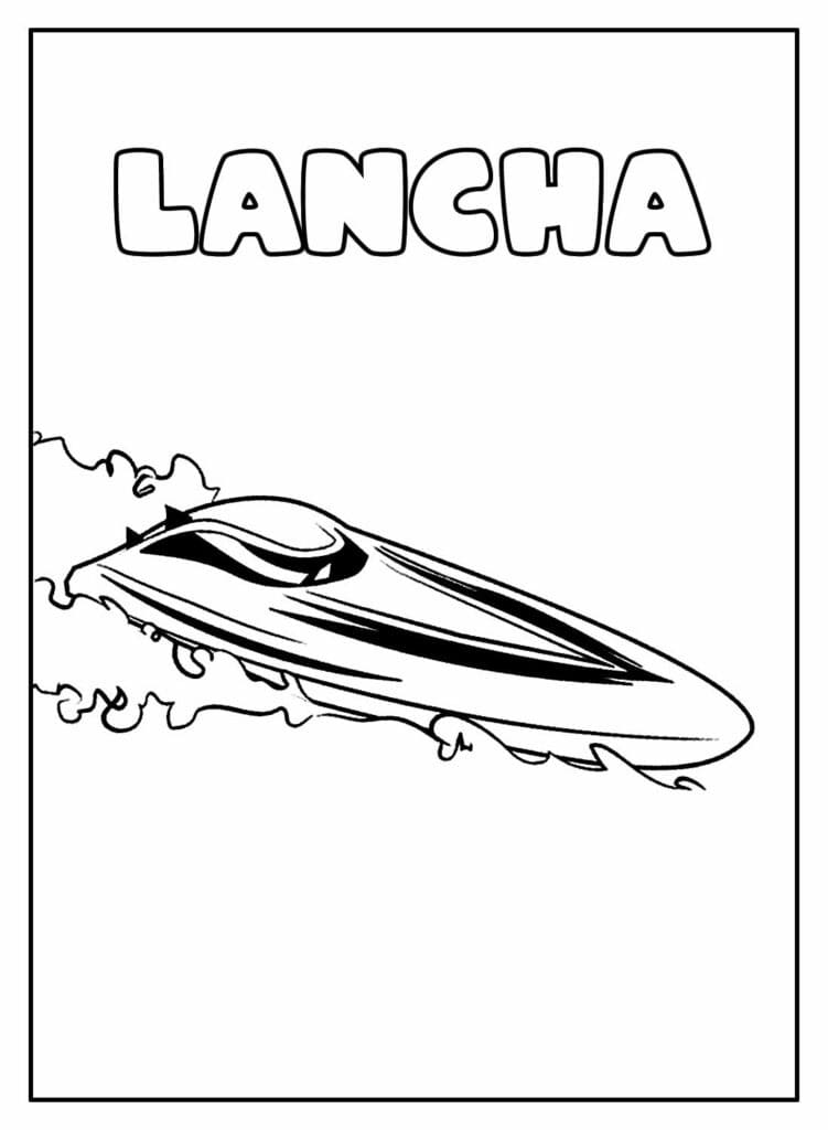 Desenho de Lanchá para Pintar Online