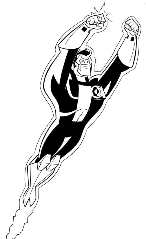 Desenho de Lanterna Verde para Colorir Giz de Cera e Pintar