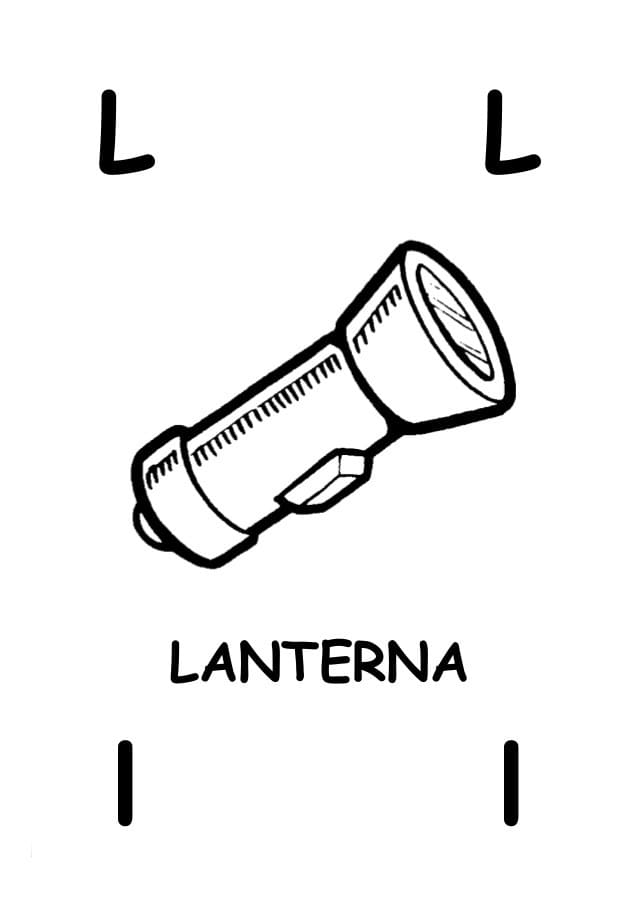 Desenho de Lanterna para Colorir Crianças e Pintar