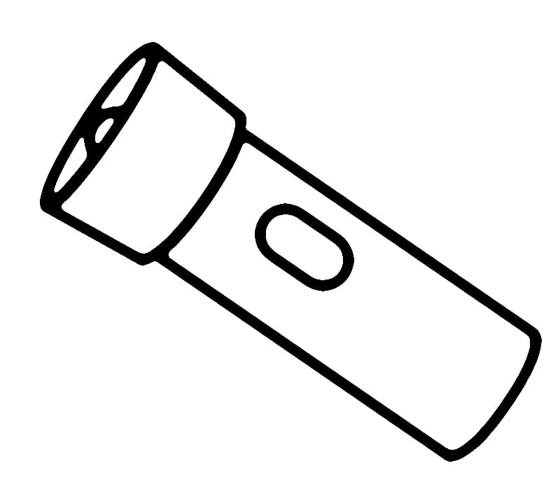 Desenho de Lanterna Simples para Colorir e Pintar