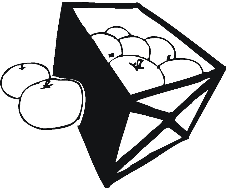 Desenho de Laranja Fácil para Colorir e Pintar