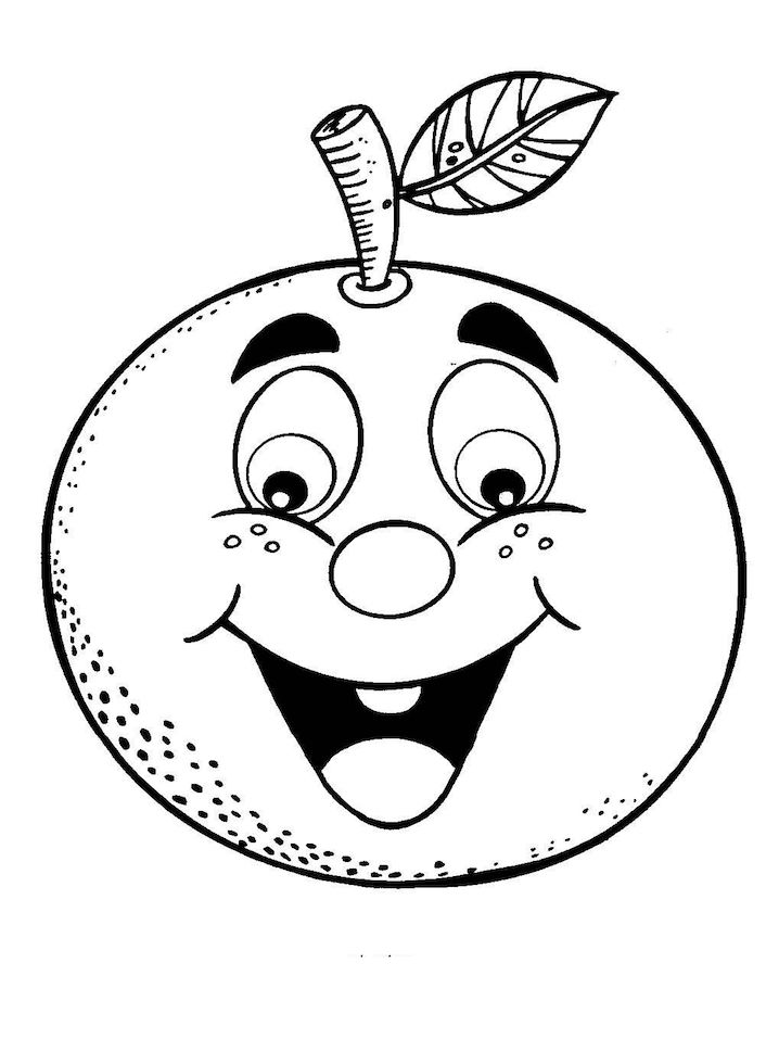 Desenho de Laranja Pdf Grátis e Pintar