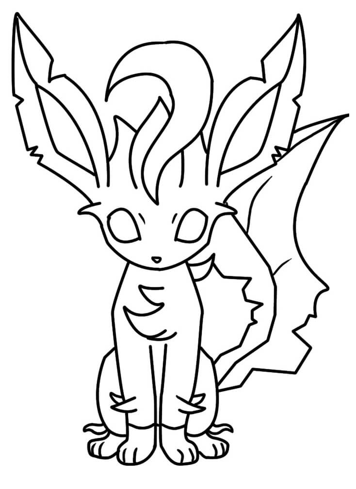 Desenho de Leafeon Pokemon Download Pintar