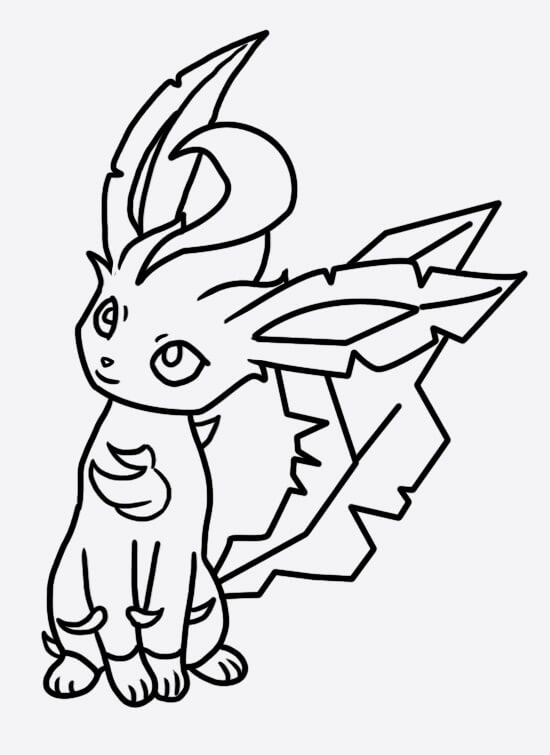 Desenho de Leafeon Pokemon Imagem Grátis e Pintar