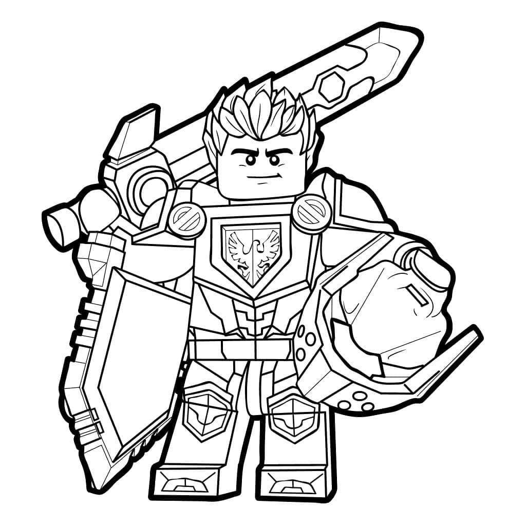 Desenho de Clay de Lego Nexo Knights para Colorir e Pintar