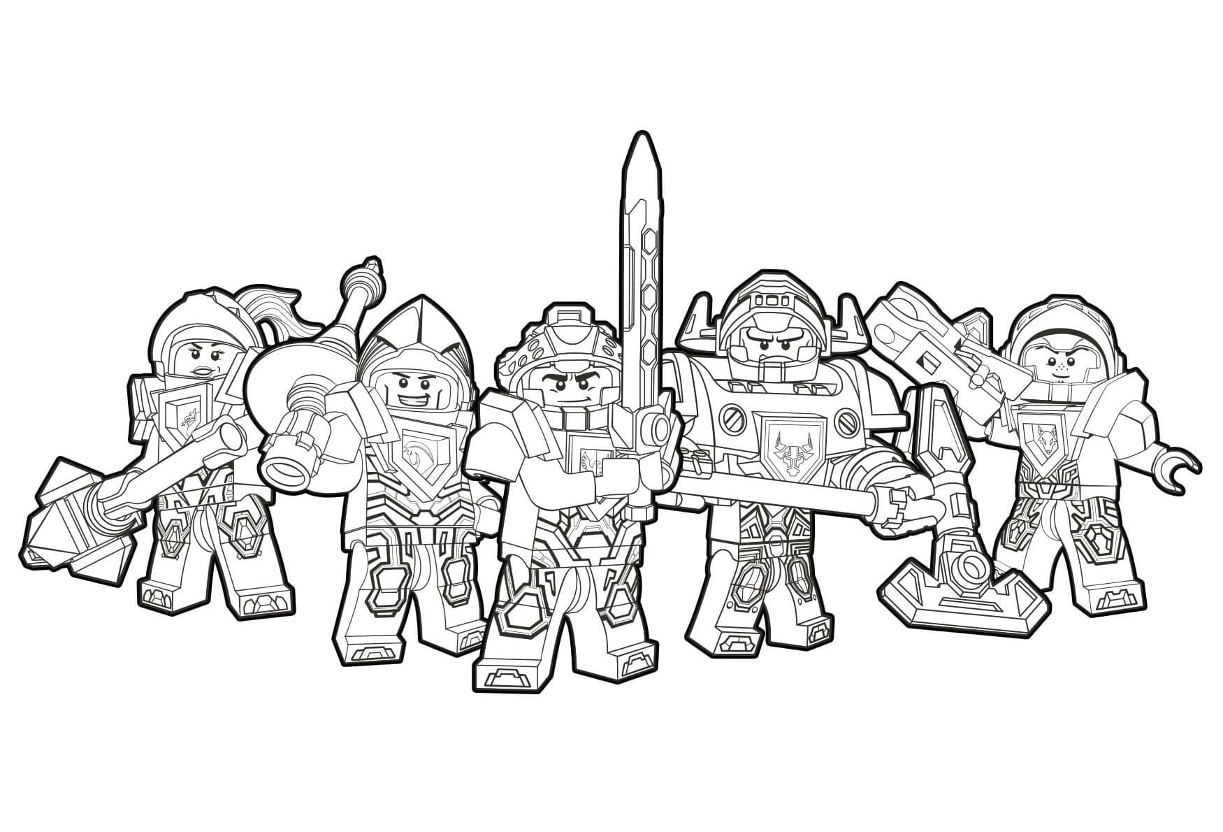Desenho de Nexo Knights para Colorir e Pintar