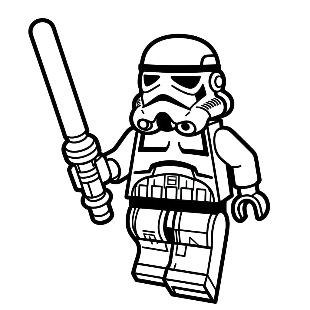 Desenho de Lego Star Wars Imprimivel Grátis para Crianças para Colorir e Pintar