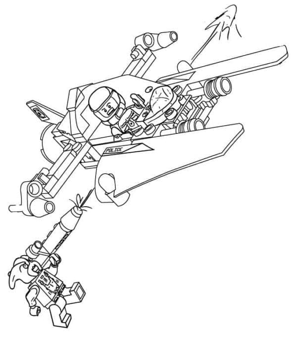 Desenho de Nave Espacial Lego Star Wars para Colorir e Pintar