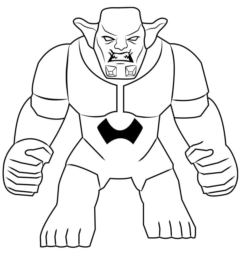 Desenho de Lego Duende Verde para Colorir e Pintar