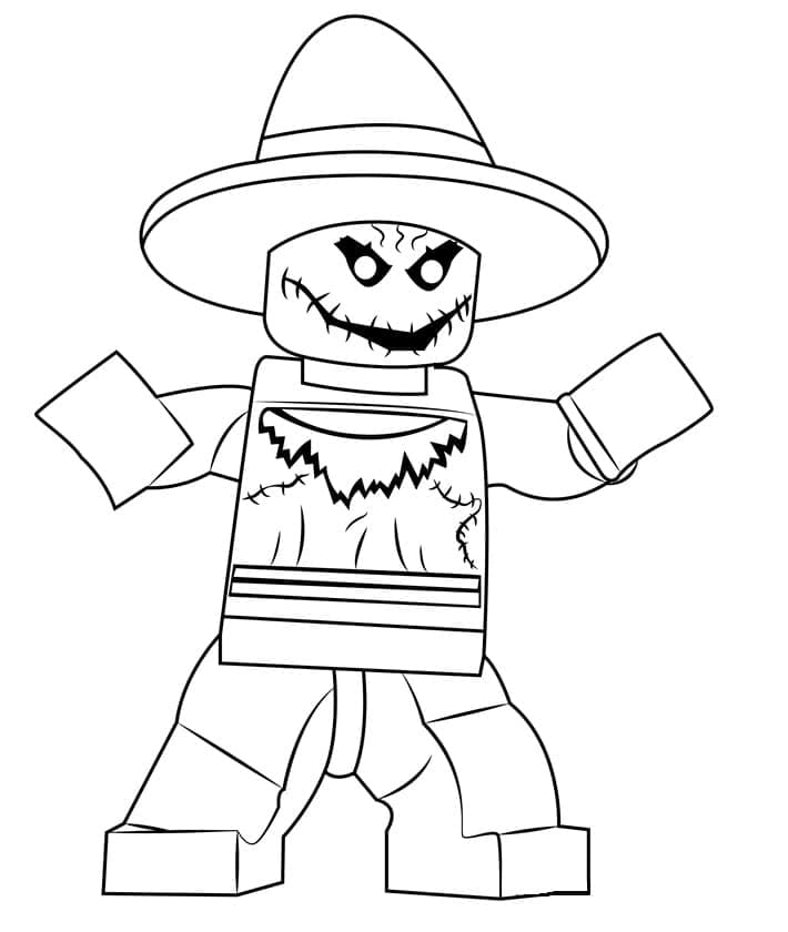 Desenho de Lego Espantalho para Colorir e Pintar