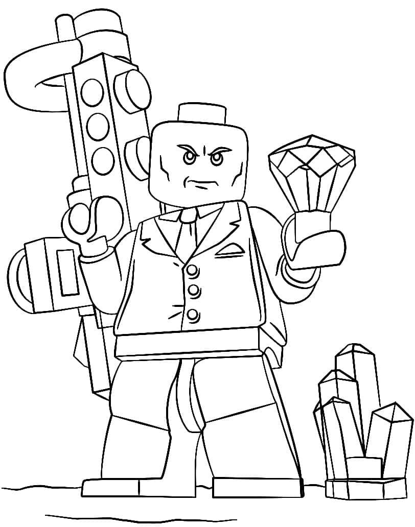 Desenho de Lego Lex Luthor para Colorir e Pintar