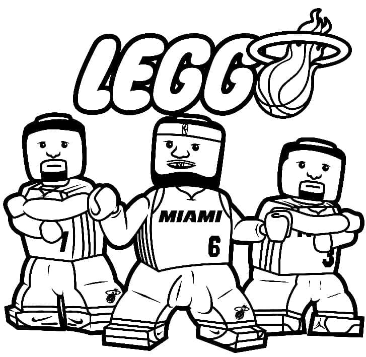 Desenho de Lego para Crianças para Colorir e Pintar