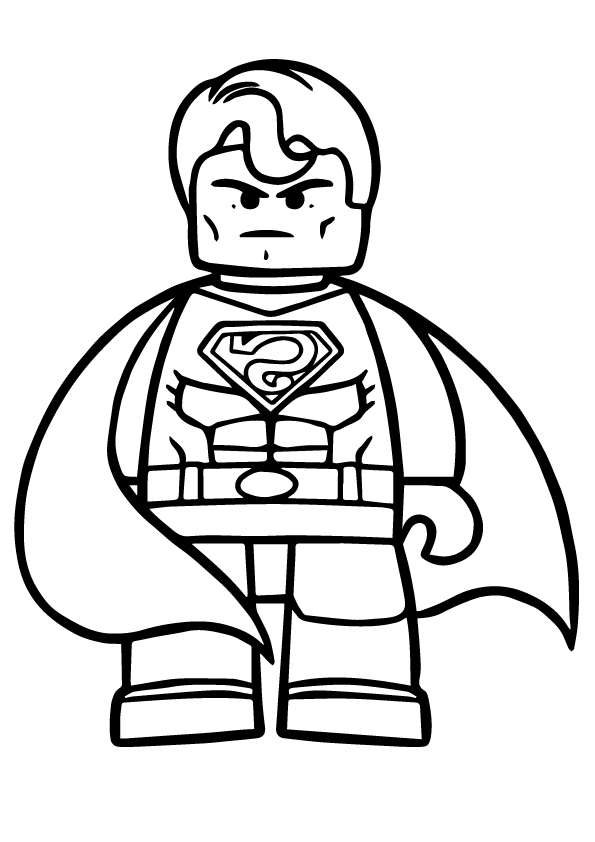 Desenho de Lego do Superman para Colorir e Pintar