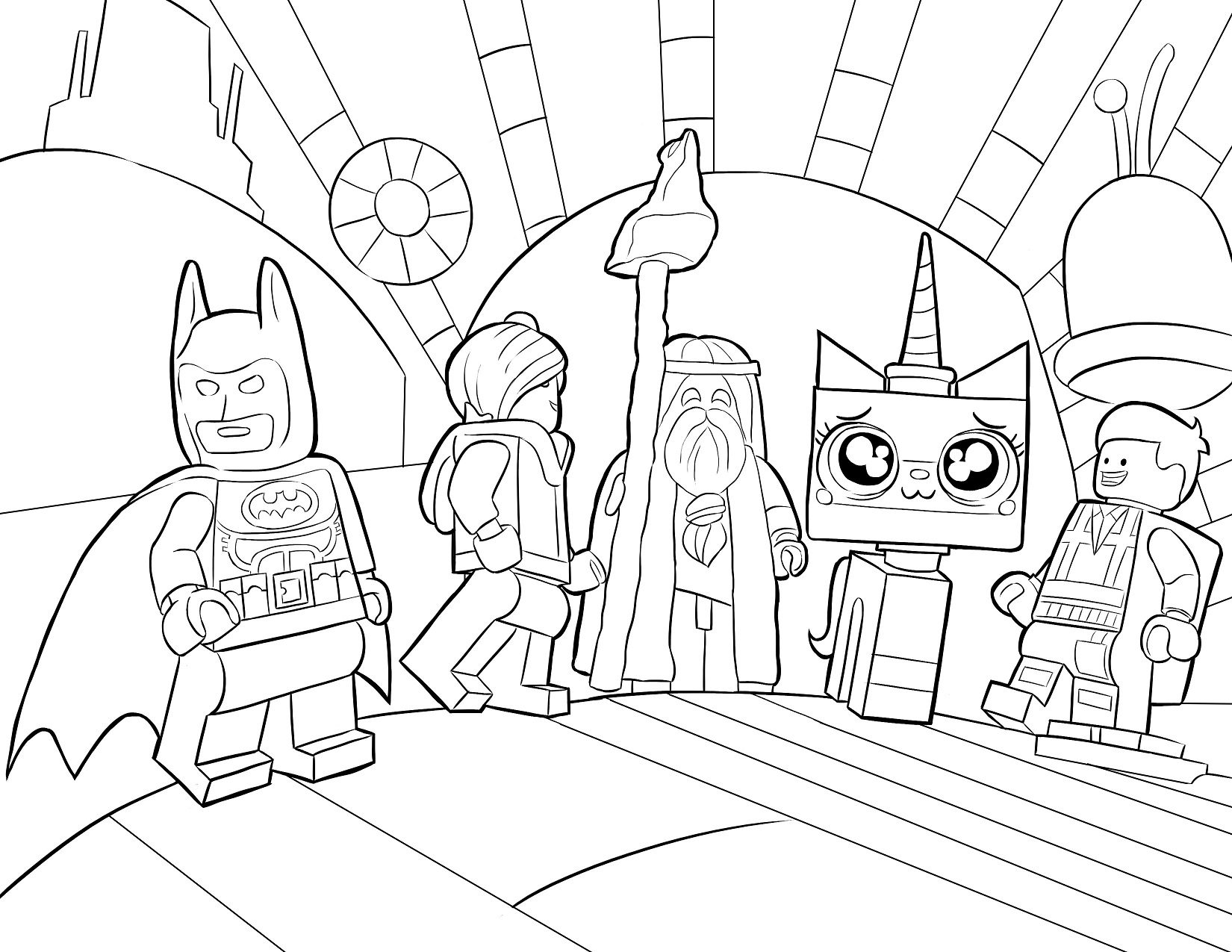 Desenho de Lego Filme Unikitty para Colorir e Pintar