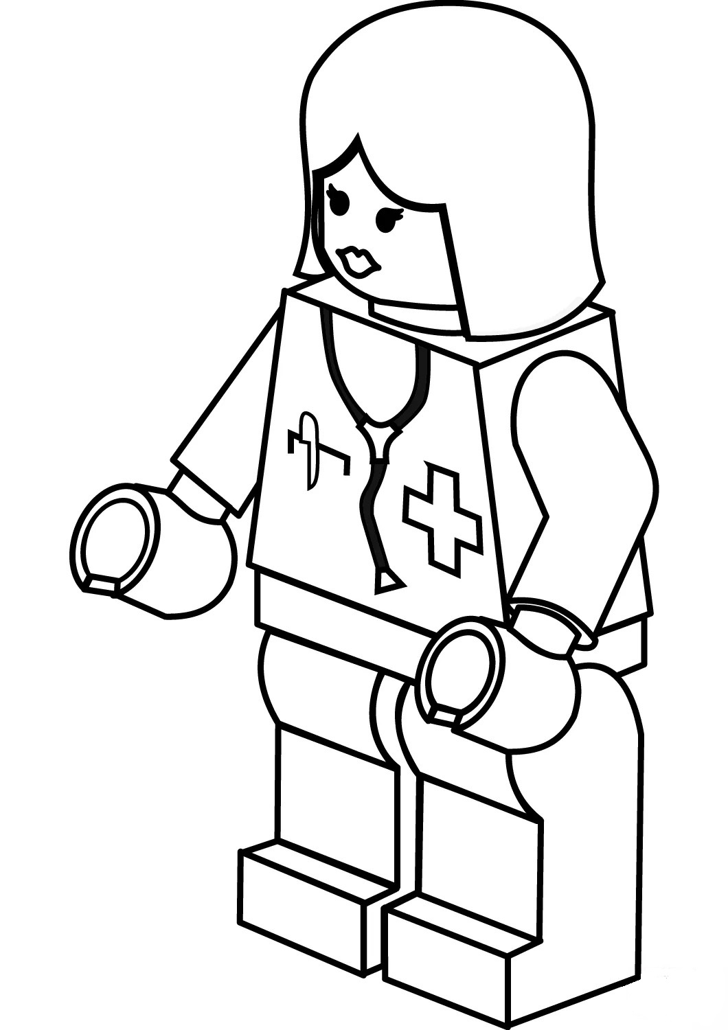 Desenho de Lego Médica para Colorir Grátis e Pintar