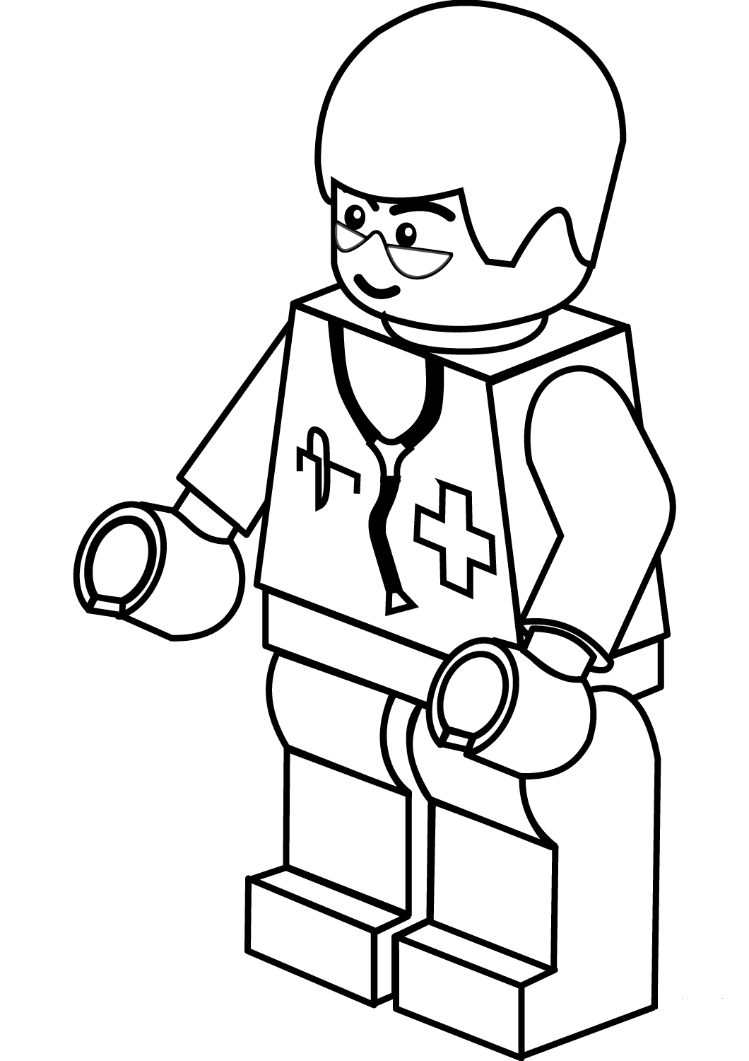 Desenho de Lego Médico e Pintar