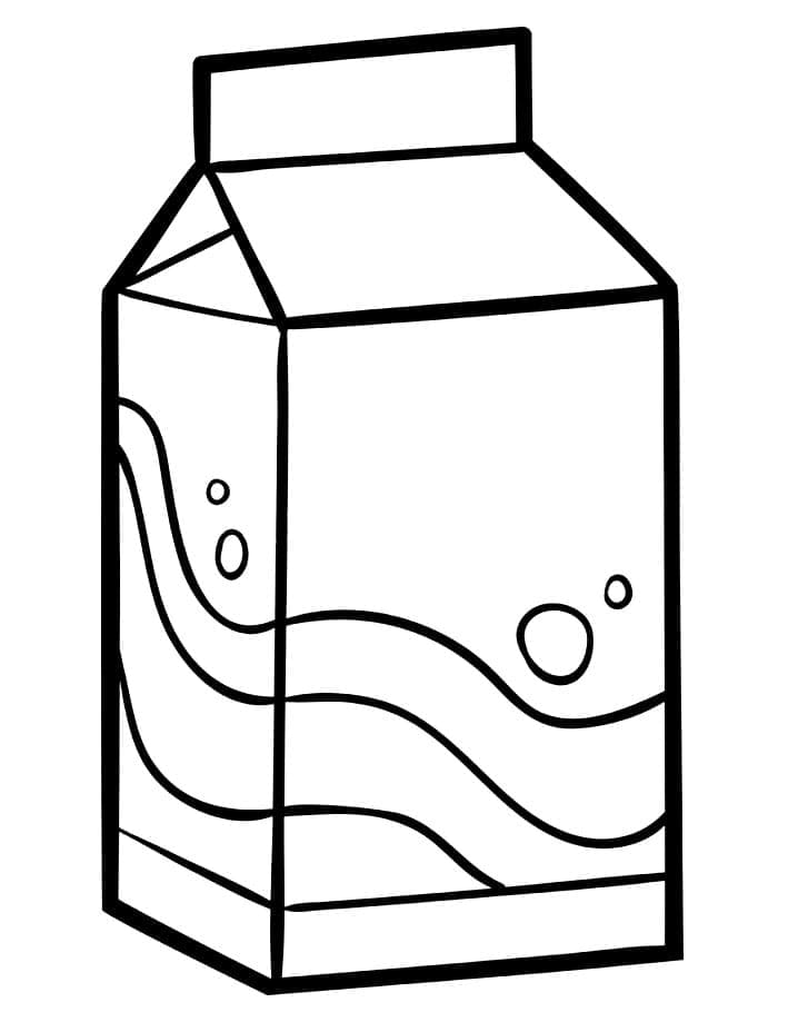 Desenho de Leite para Crianças para Colorir e Pintar