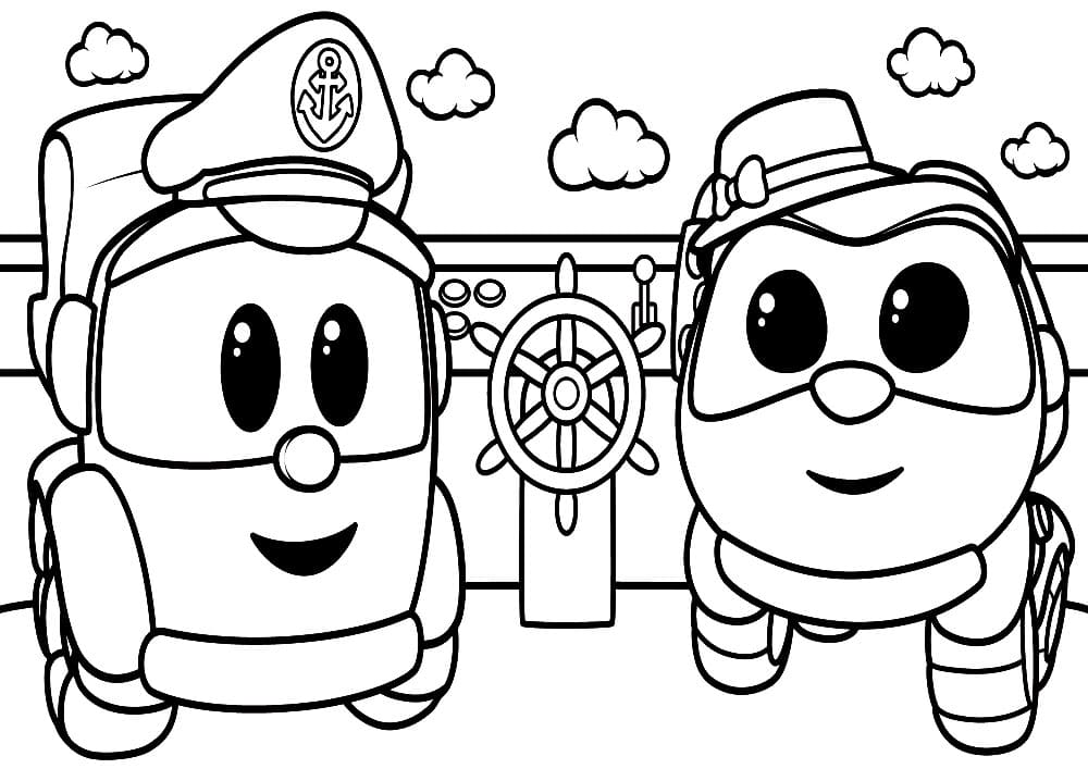 Desenho de Leo o Caminhão Baixar Imprimivel e Pintar