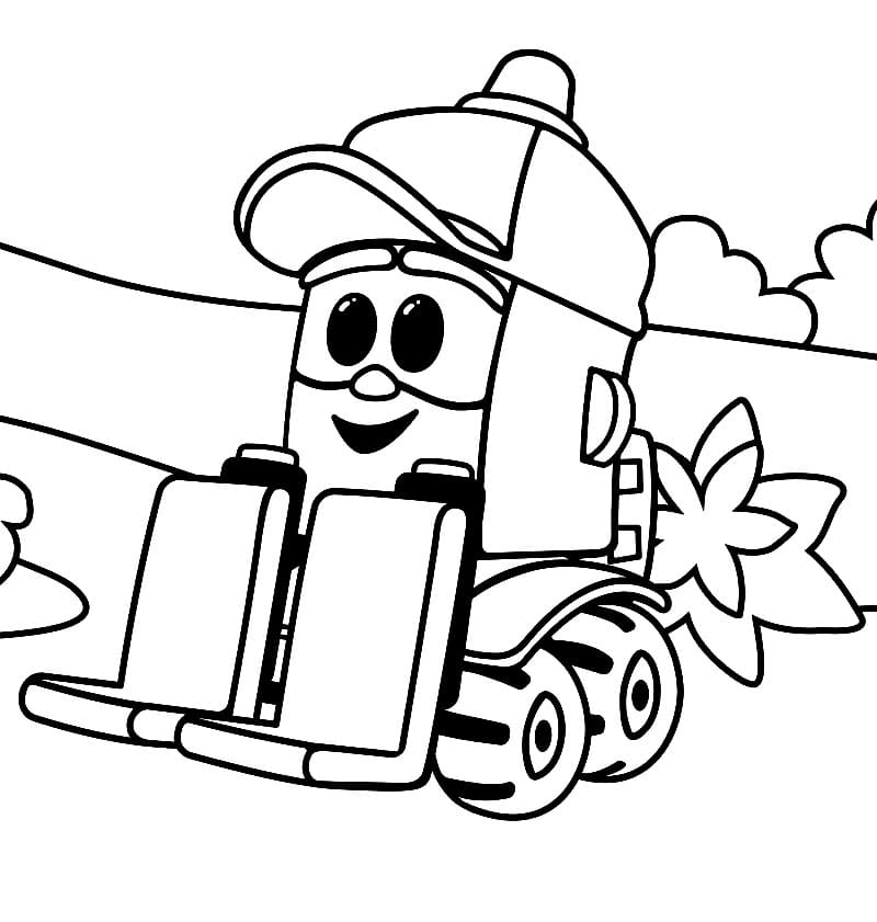 Desenho de Leo o Caminhão para Pintar Online