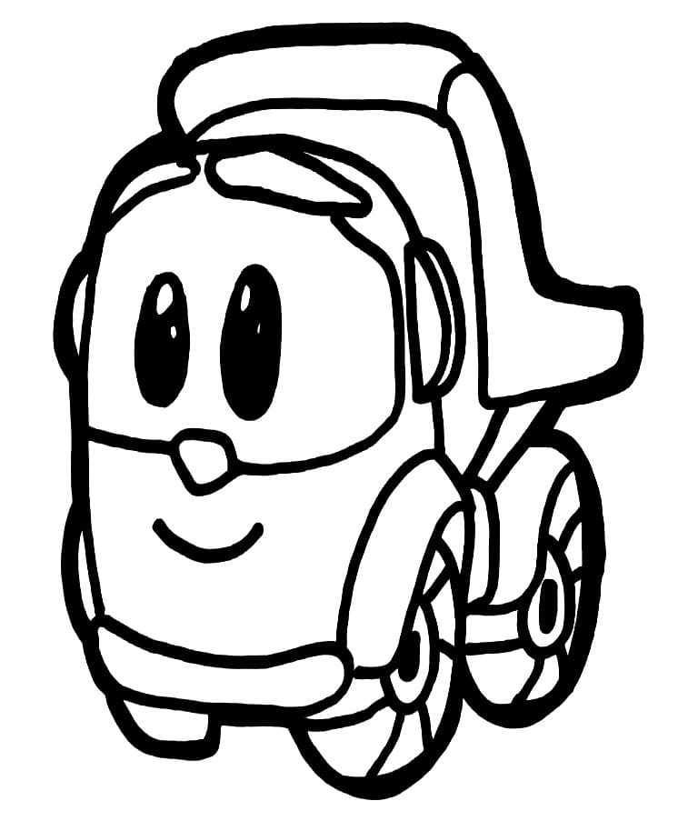 Desenho de Leo o Caminhão Pintura Lápis de Cor e Pintar