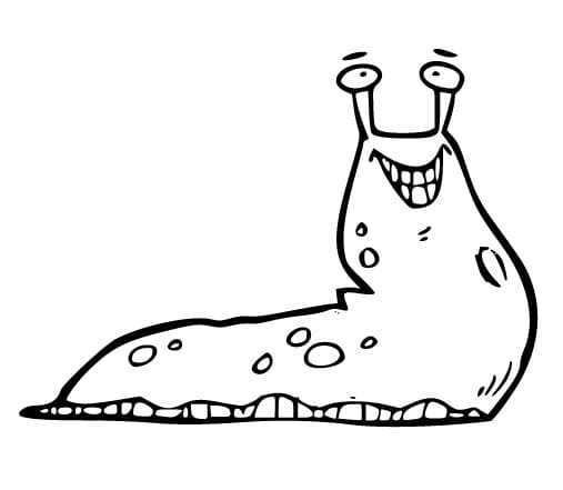 Desenho de Lesma Engracada para Colorir e Pintar