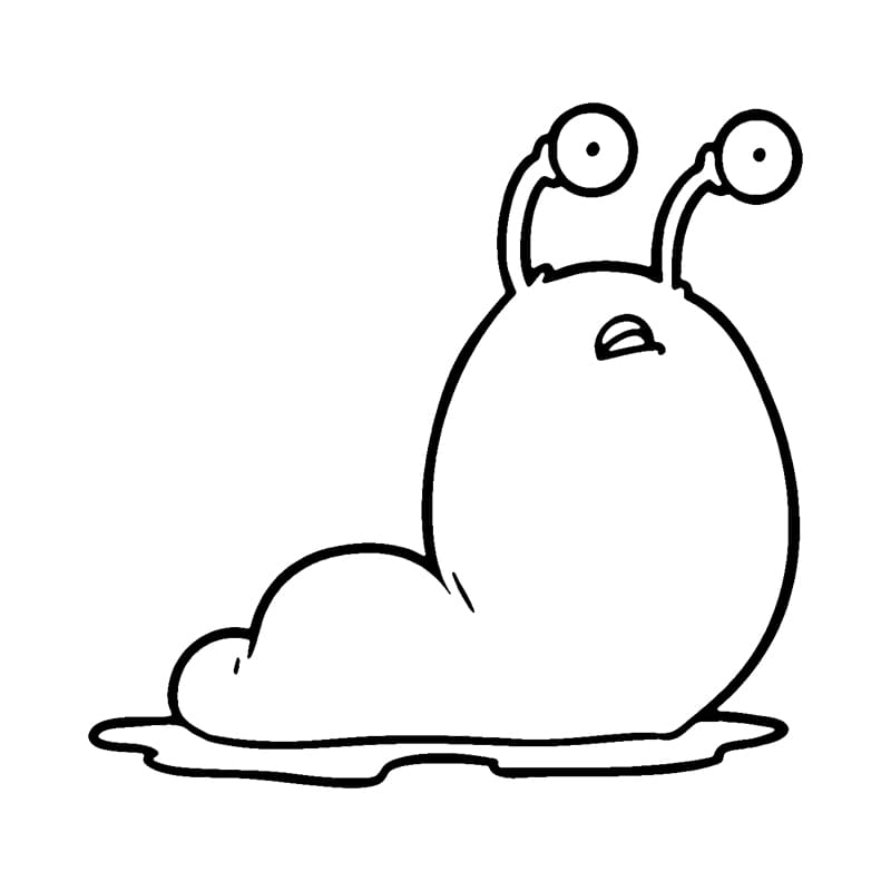 Desenho de Lesma para Crianças para Colorir e Pintar