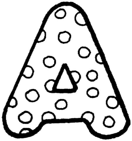 Desenho de Letra a Fofa para Colorir e Pintar