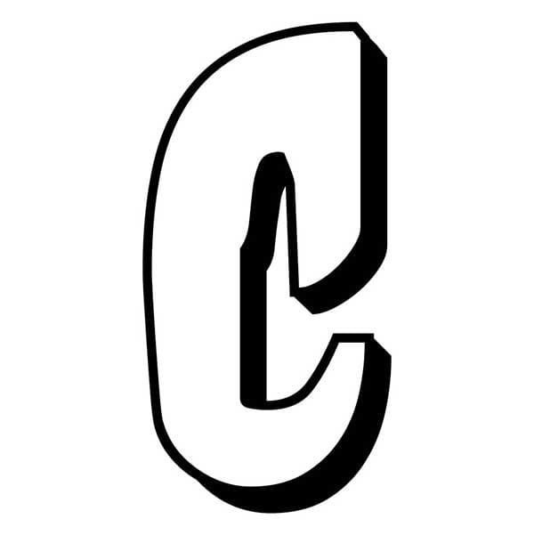 Desenho de a Letra C para Colorir e Pintar