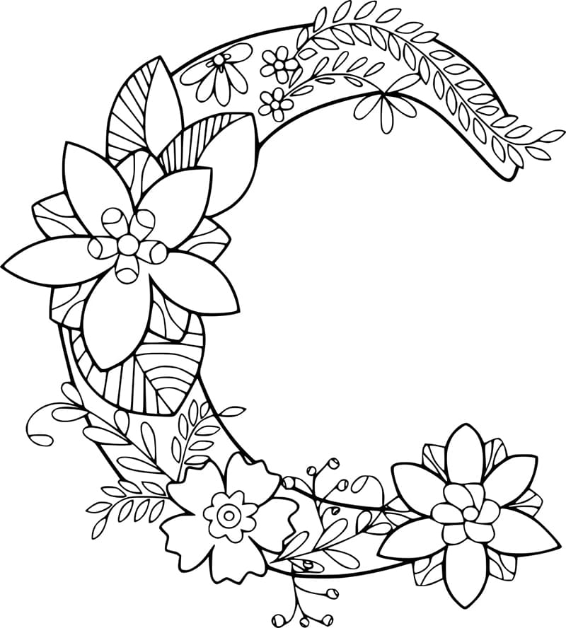 Desenho de Linda Letra C para Colorir e Pintar