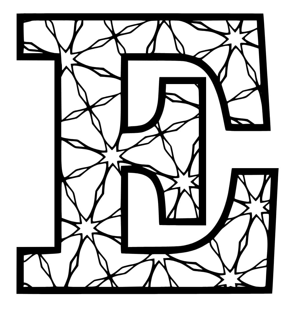 Desenho de Letra e Grátis para Crianças para Colorir e Pintar