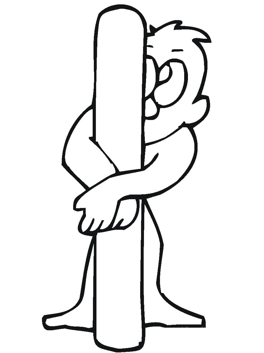 Desenho de Letra I Imprimivel para Colorir e Pintar