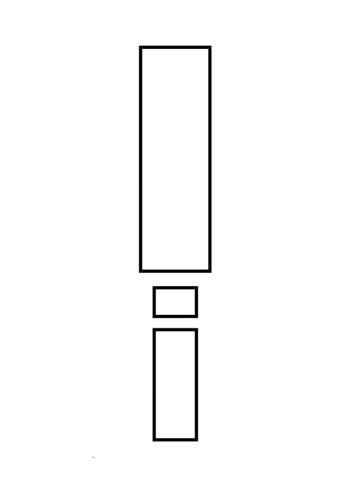 Desenho de Letra I Simples para Colorir e Pintar