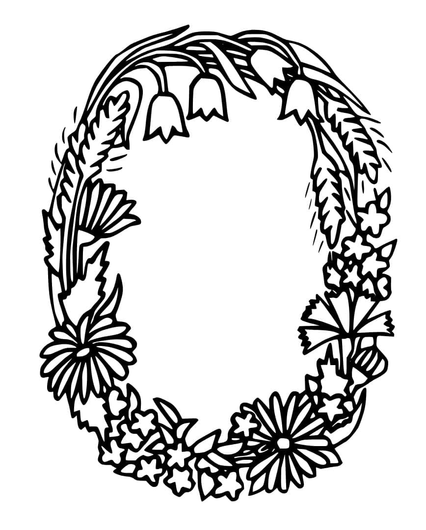 Desenho de Imagem da Letra o para Colorir e Pintar