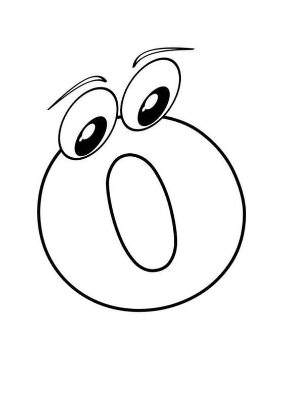 Desenho de Letra o Animada para Colorir e Pintar