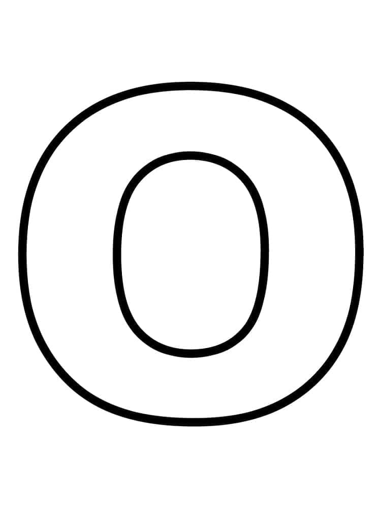 Desenho de Letra o Fácil para Colorir e Pintar