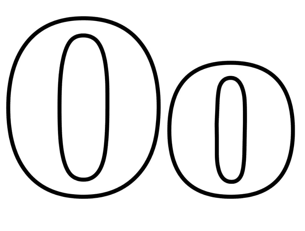 Desenho de Letra o Perfeita para Colorir e Pintar