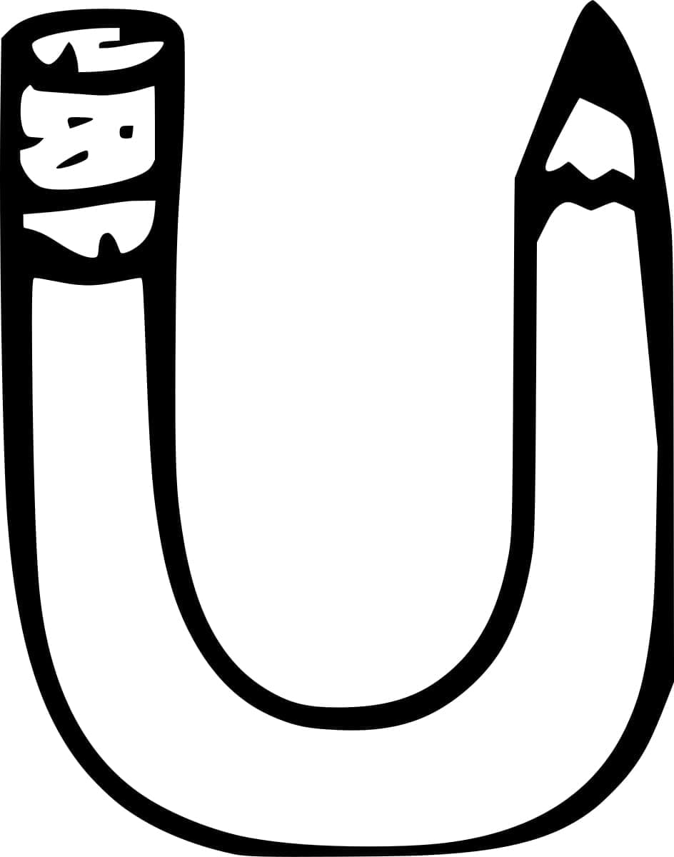 Desenho de Letra U para Crianças para Colorir e Pintar