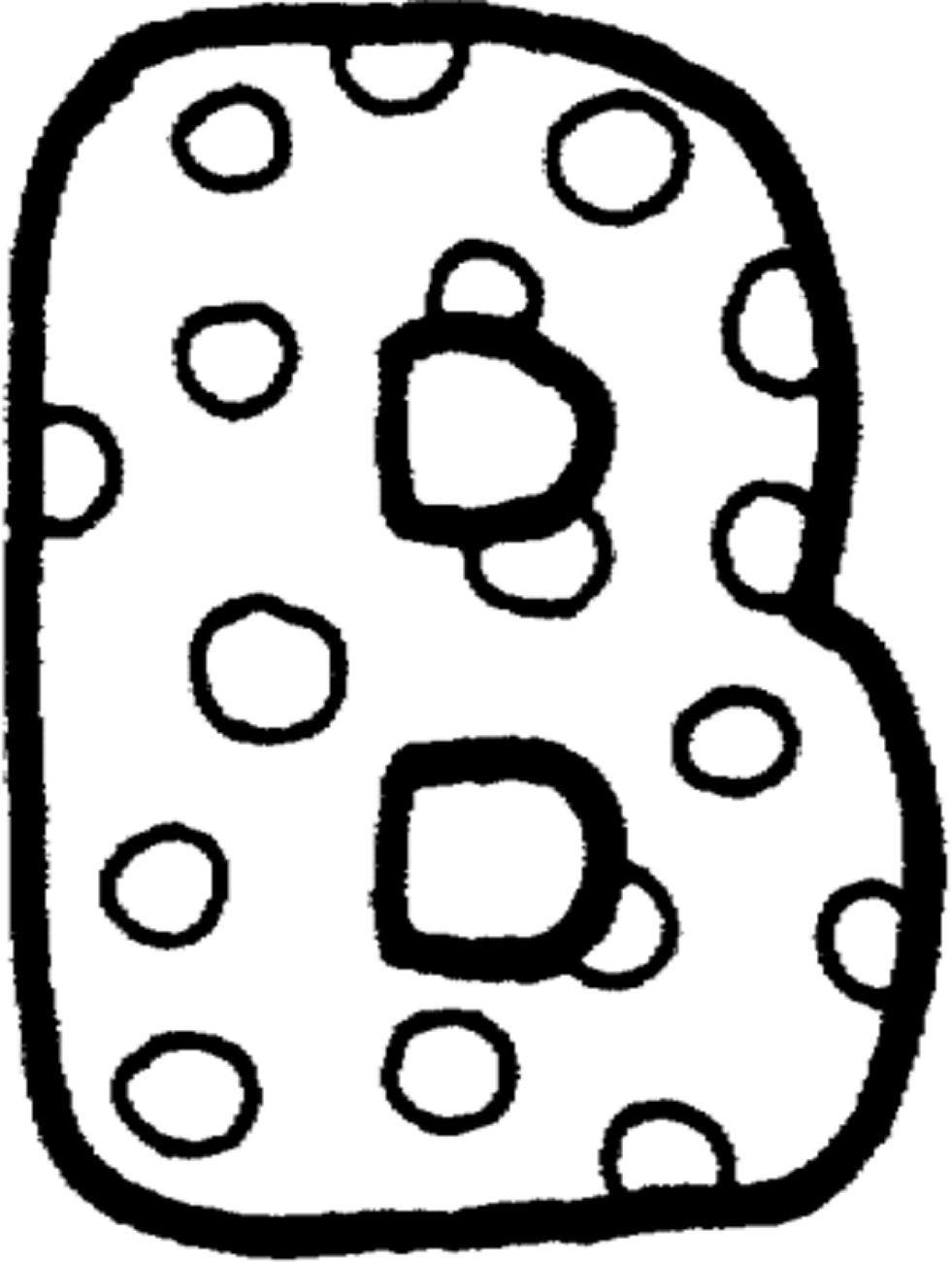 Desenho de Letra B para Imprimir e Colorir Pdf e Pintar