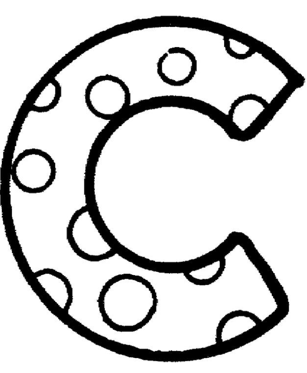 Desenho de Letra C para Imprimir e Colorir Pdf e Pintar