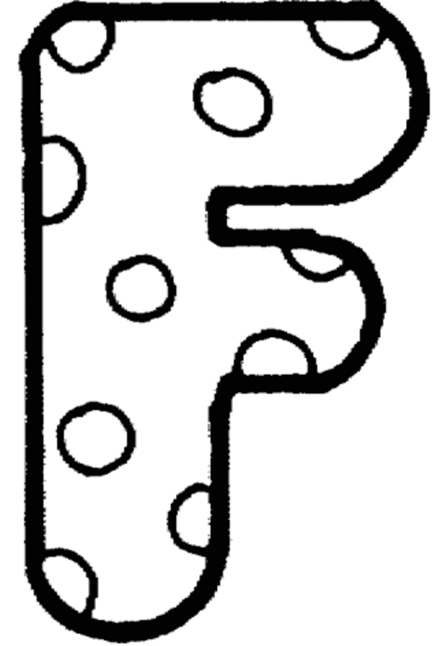 Desenho de Letra F para Imprimir e Colorir Pdf e Pintar