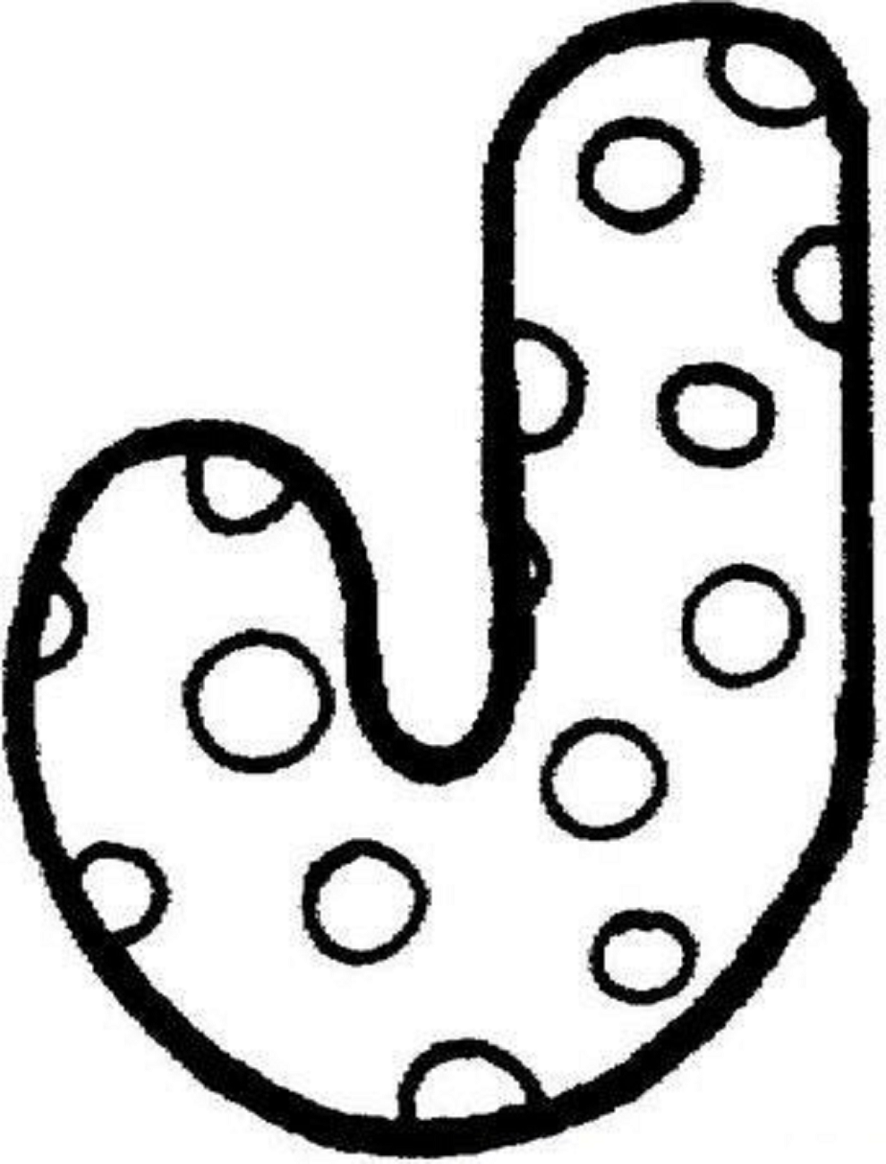 Desenho de Letra J para Imprimir e Colorir Pdf e Pintar