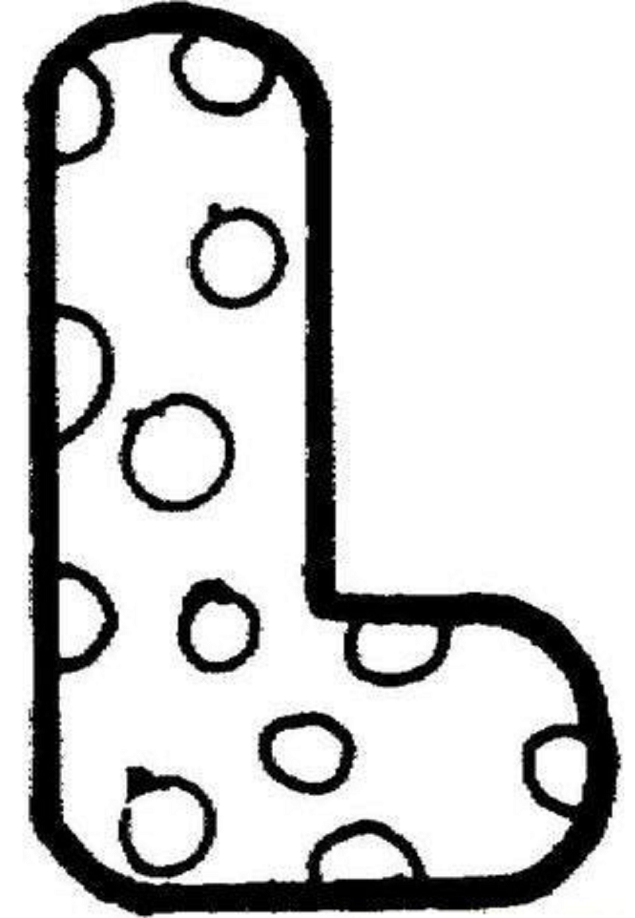 Desenho de Letra L para Imprimir e Colorir Pdf e Pintar