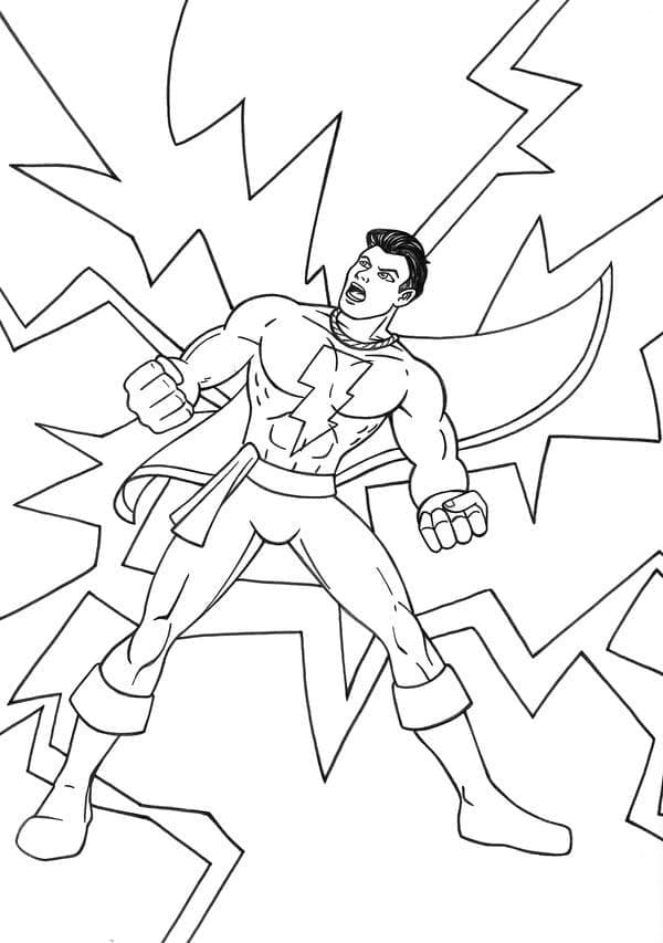 Desenho da Dc Shazam para Colorir e Pintar